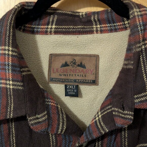 Legendary Whitetails Fleece Lined Flannel Jacket (2XLT) - Picture 4 of 4